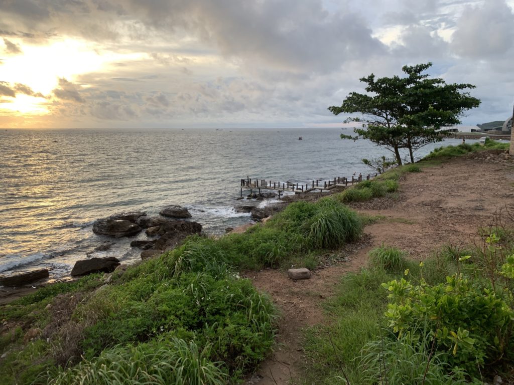 SMALL BRIDGE FOR FISHING AT SUNSET TIME - HEYPHU QUOC
