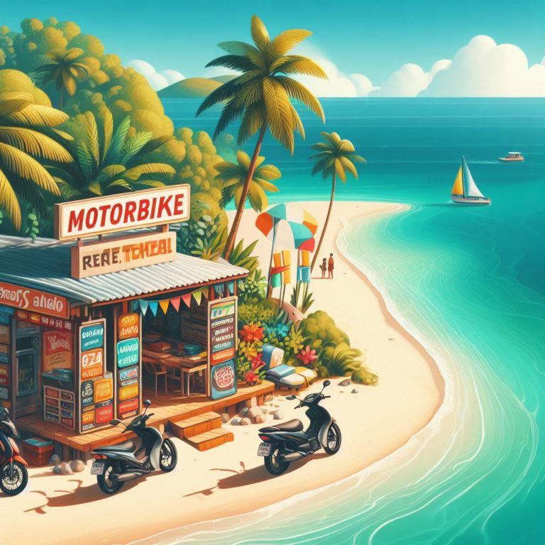 chilling on the beach by scooter