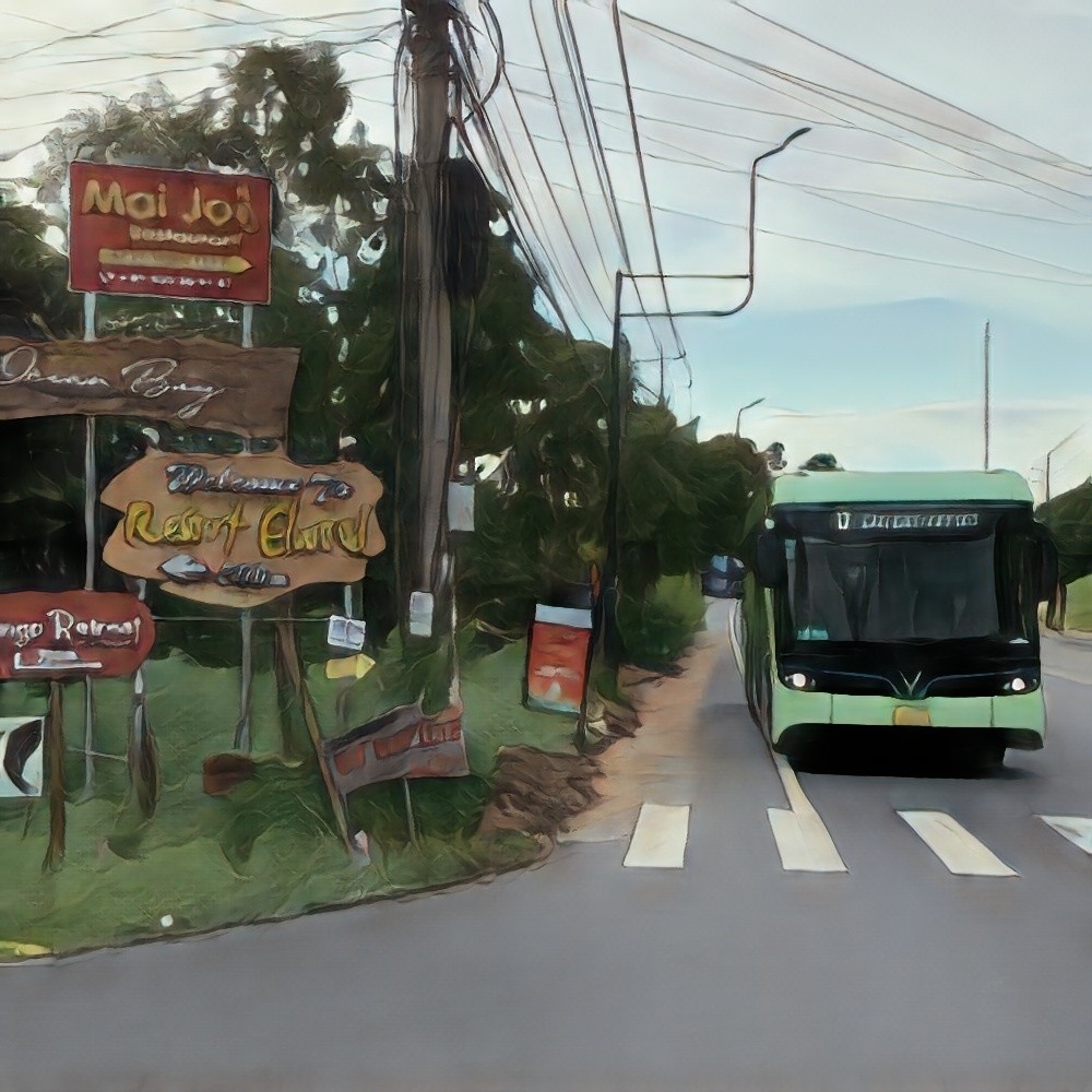 Chen Sea Resort 정문에서 Vinbus 정류장