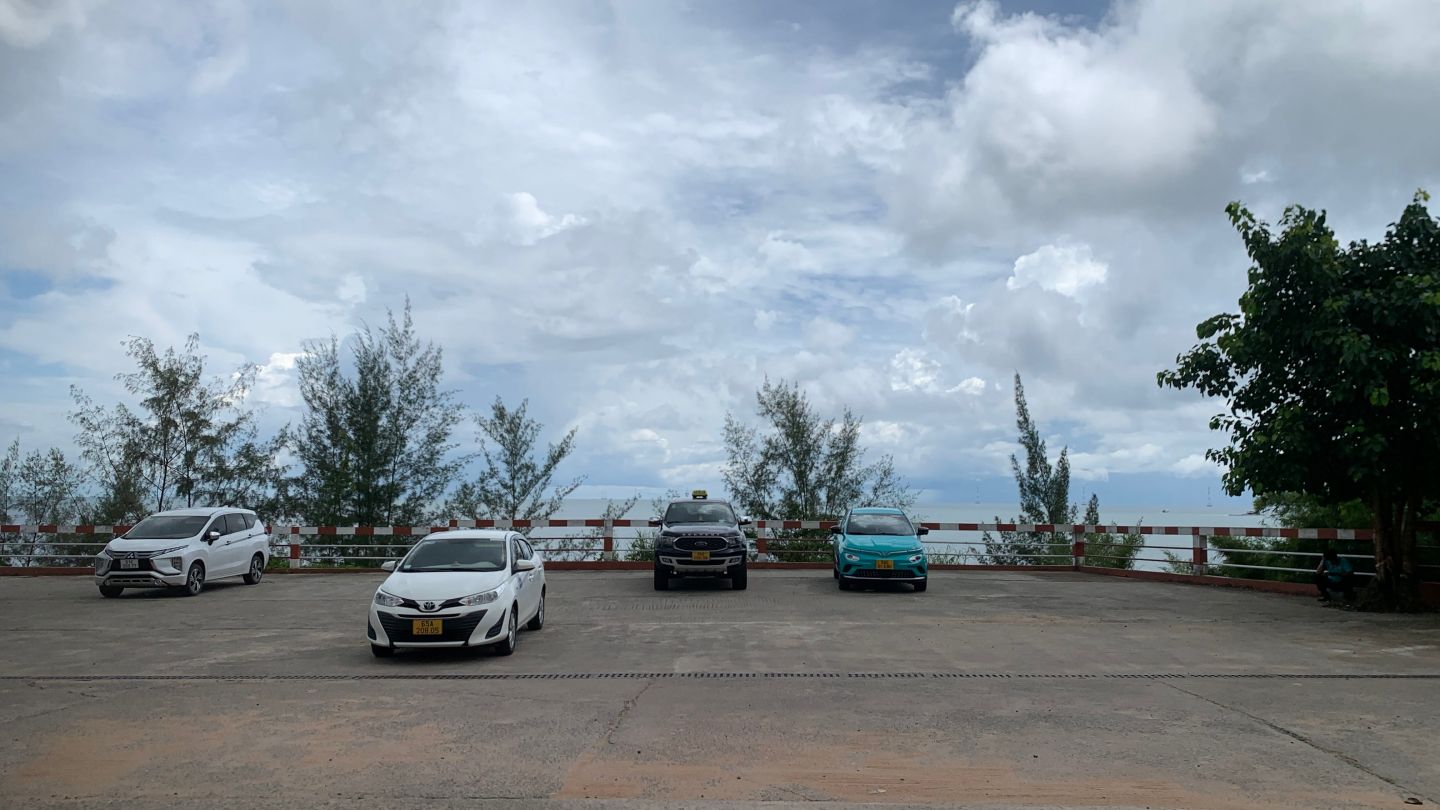 Parking lot next to Phu Quoc Pagoda