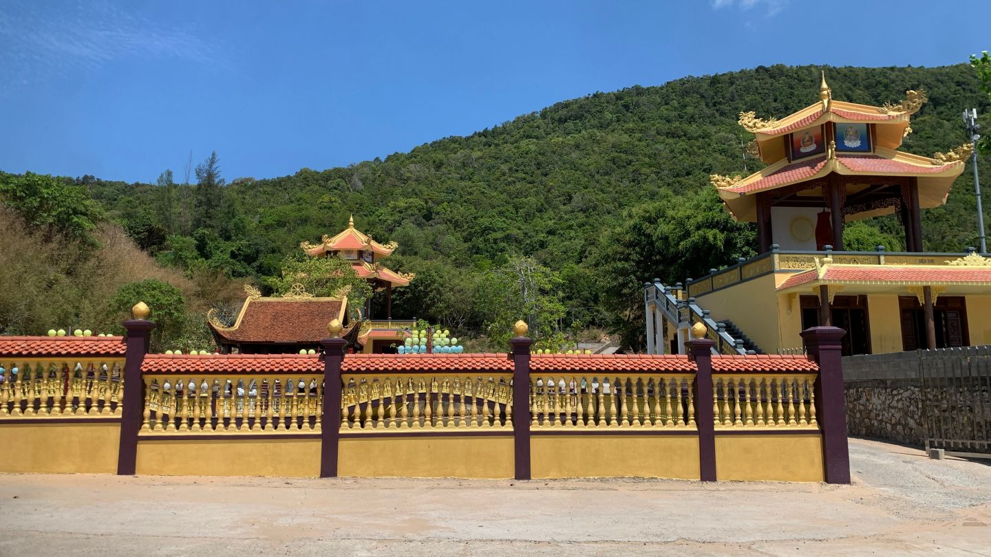 on the way walk to area inside, there is a gold wall