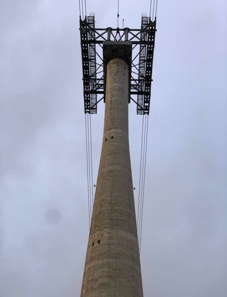 Right under the Pillar of Cable car