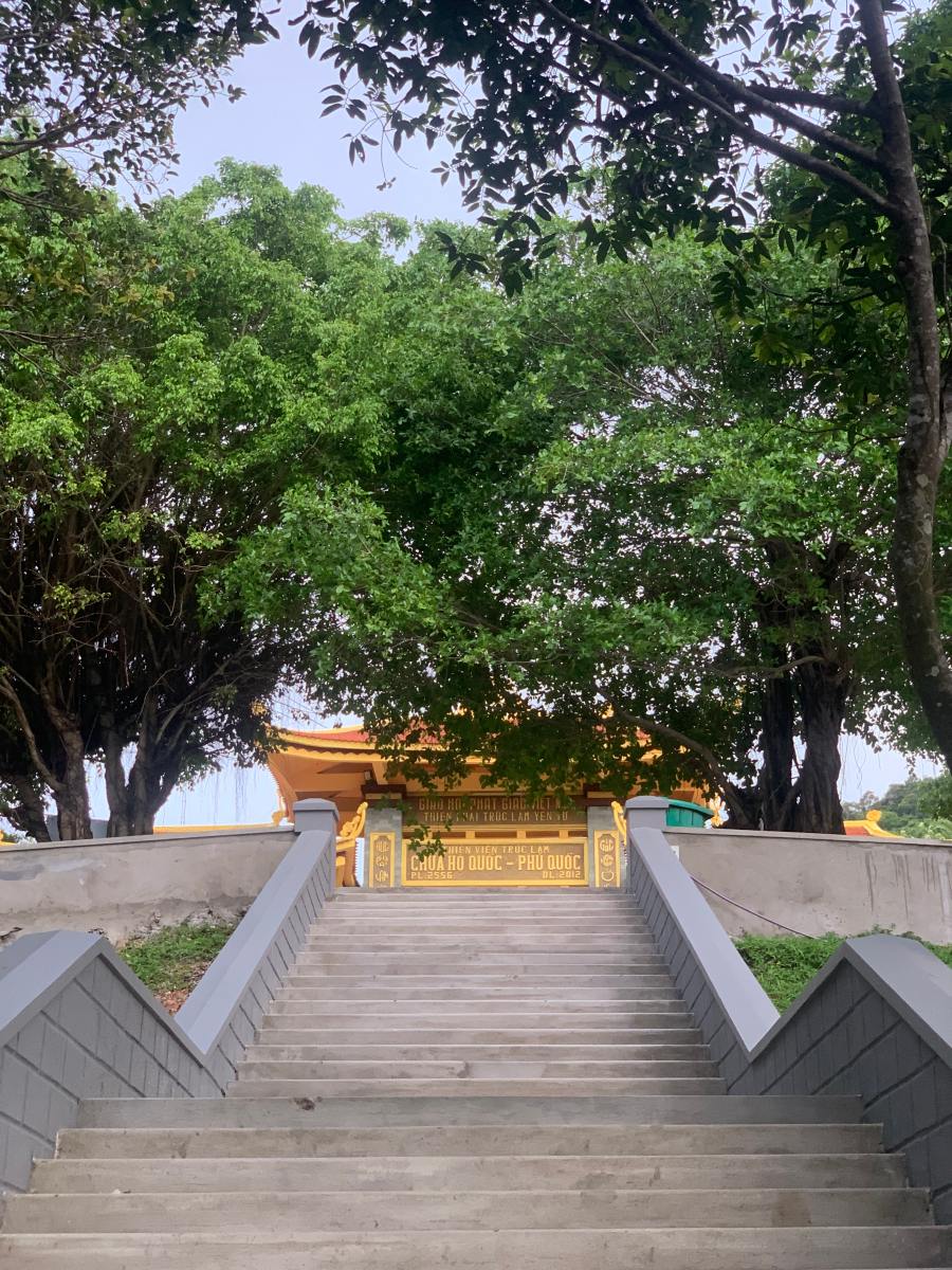The stairs up to Phu Quoc Pagoda