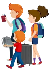 Phu Quoc car rental - A family is ready to take the car for their trip